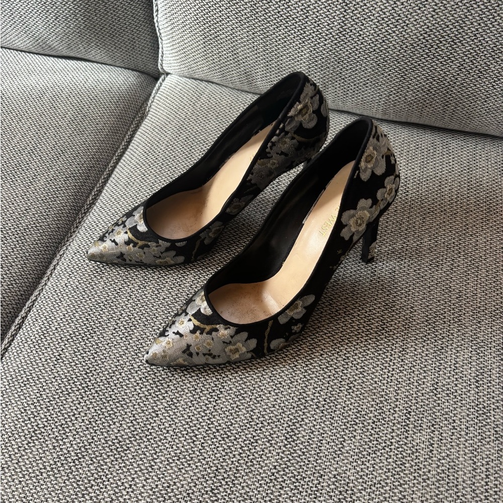 Nine West high heels floral size 9M